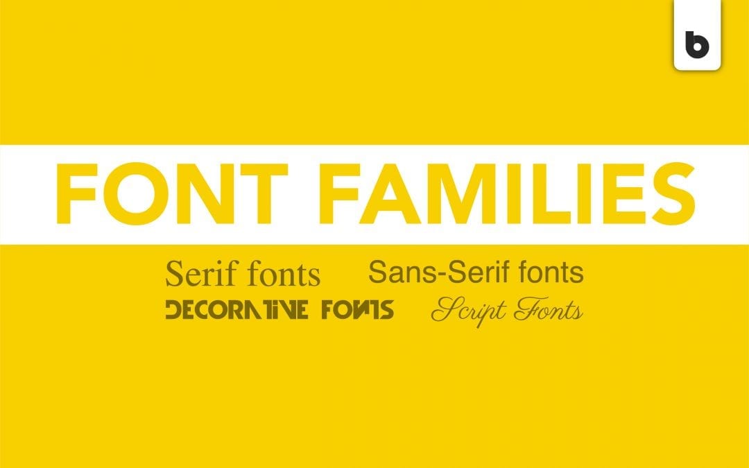 the 4 main font families
